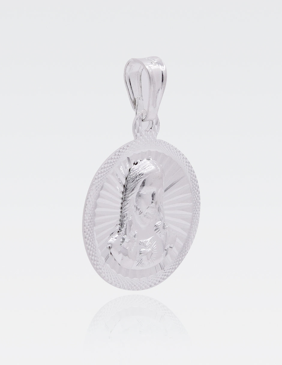 Dije de Plata .925 | Sagrado Corazón | 2.2 CM de Altura 1.4 CM Ancho