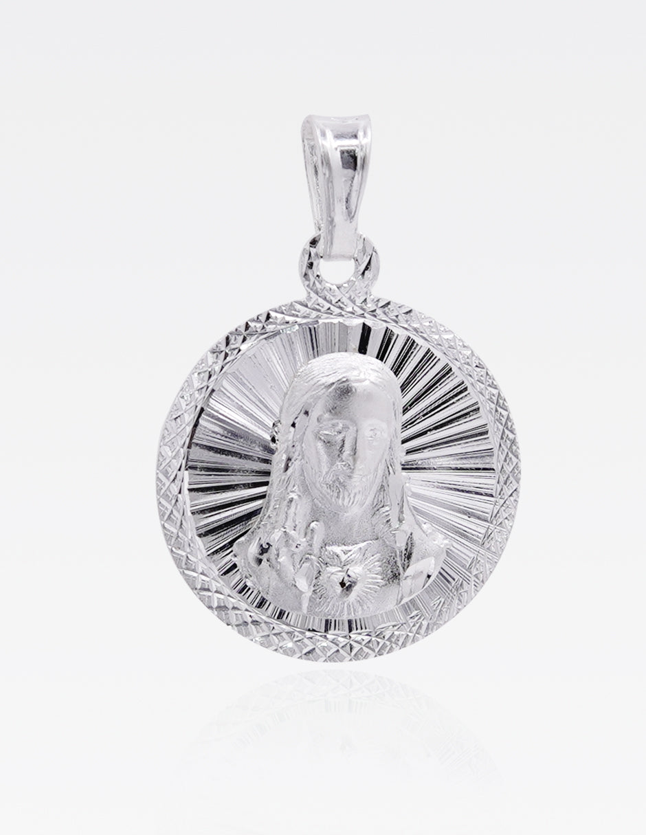 Dije de Plata .925 | Sagrado Corazón | 2.7 CM de Altura 1.8 CM Ancho