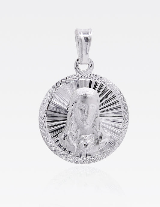 Dije de Plata .925 | Sagrado Corazón | 2.7 CM de Altura 1.8 CM Ancho