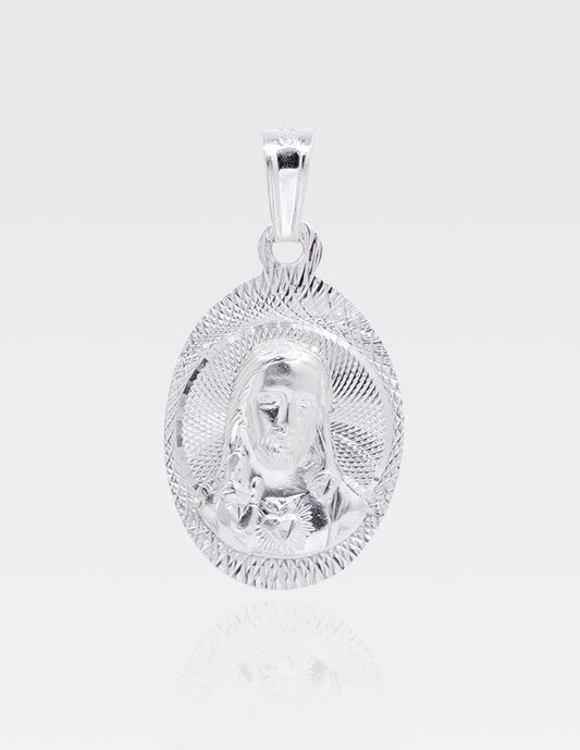 Dije de Plata .925 | Sagrado Corazón | 2.7 CM de Altura 1.5 CM de Ancho