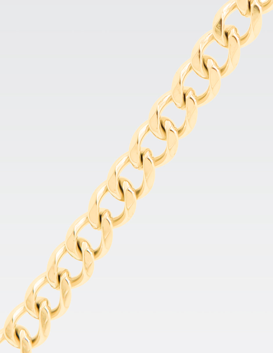 Cadena Barbada | Chapa de Oro 14K | 60CM · 4MM | 5MM