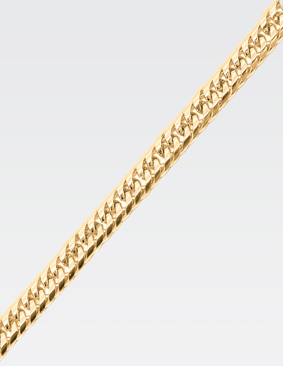 Pulsera Eslabones Dobles | Chapa de Oro 14K | 20CM · 5MM