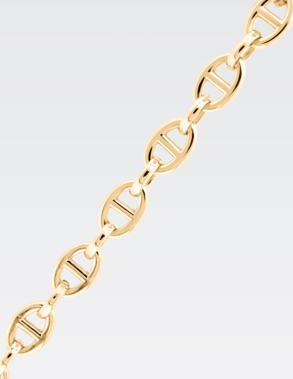 Pulsera Mariner | Chapa de Oro 14K | 20CM · 9MM