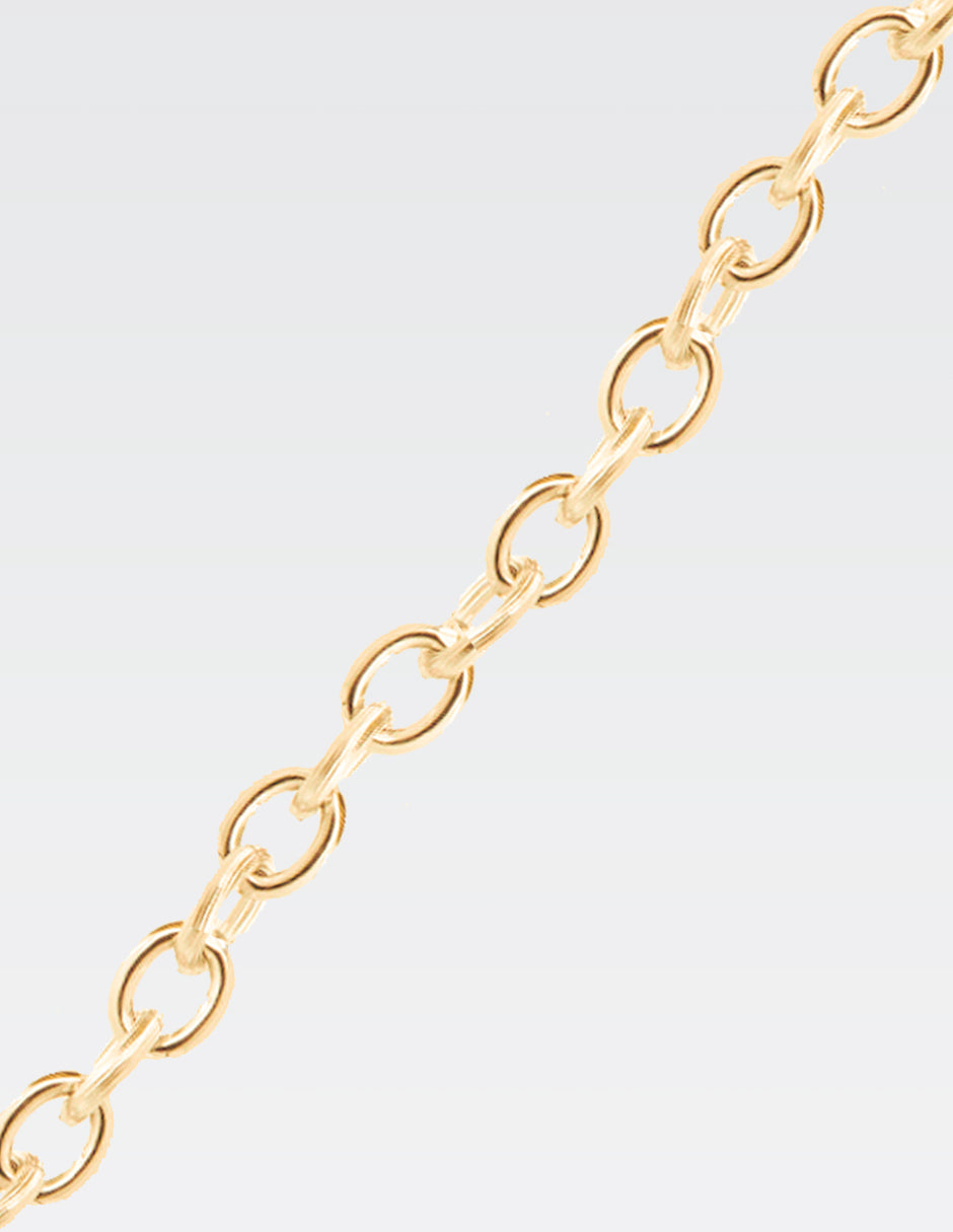 Cadena Oval | Chapa de Oro 14K | 61.50CM · 8MM