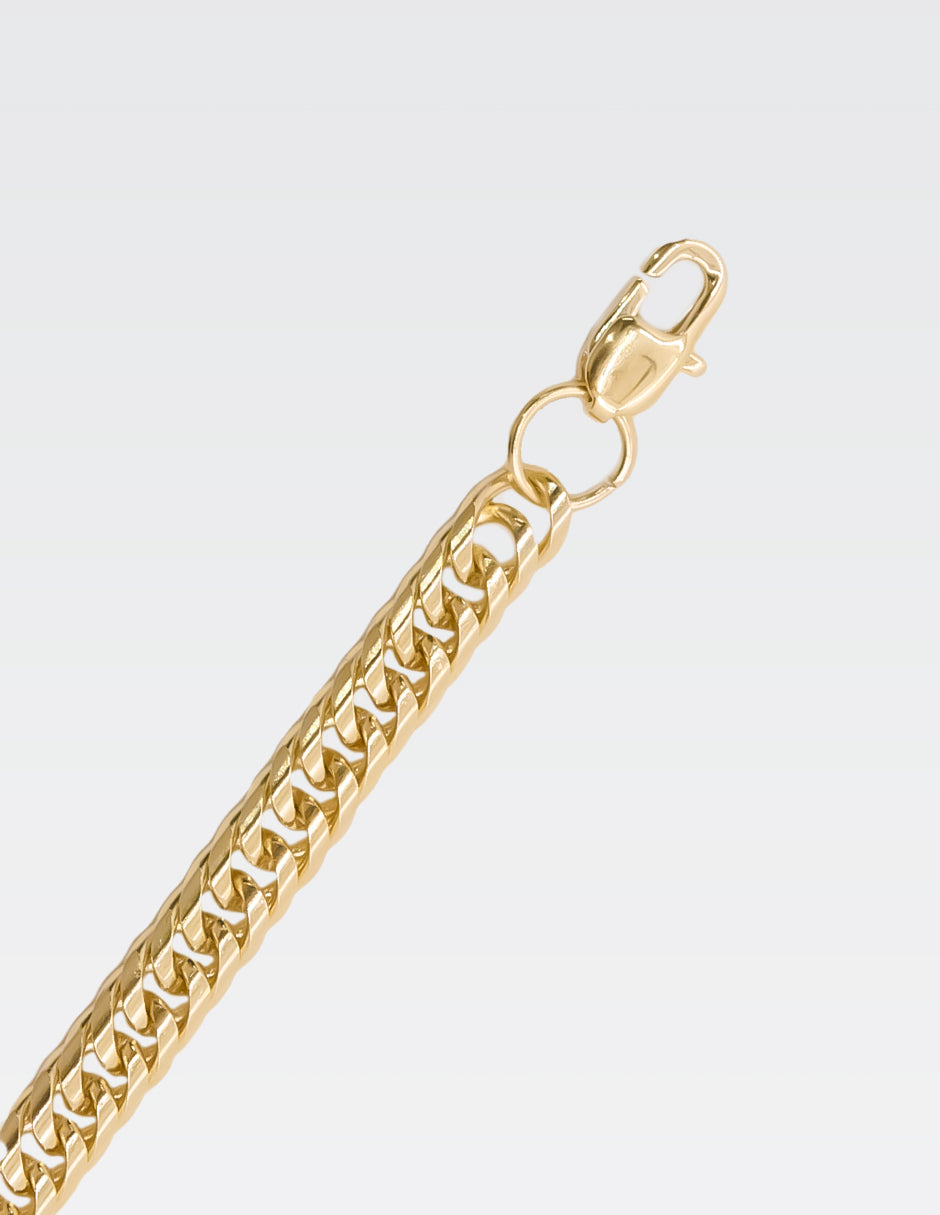 Pulsera Eslabones Dobles | Chapa de Oro 14K | 20CM · 5MM