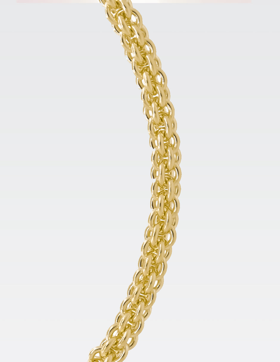 Pulsera de Punto | Chapa de Oro 14K | 20CM · 6MM