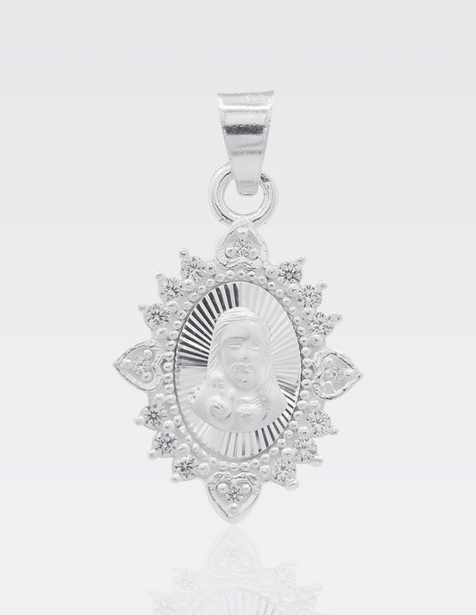 Dije Sagrado Corazón de Jesus | Plata Ley MEX .925