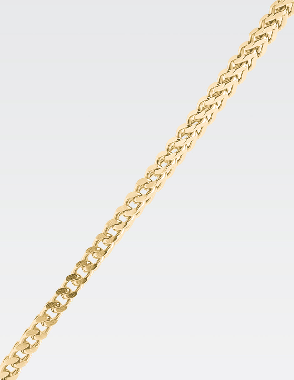 Cadena Tejido Box | Chapa de Oro 14K | 60CM · 3MM