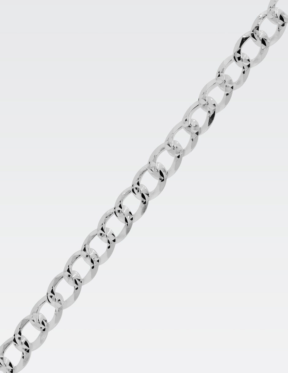 Cadena Cubana Diamantada Plata .925 | 57 CM  ·  5 MM