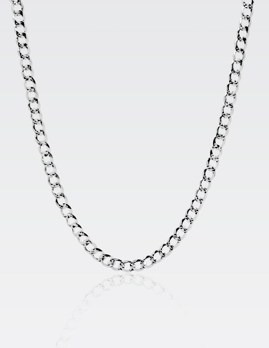 Cadena Cubana Diamantada Plata .925 | 57 CM  ·  5 MM