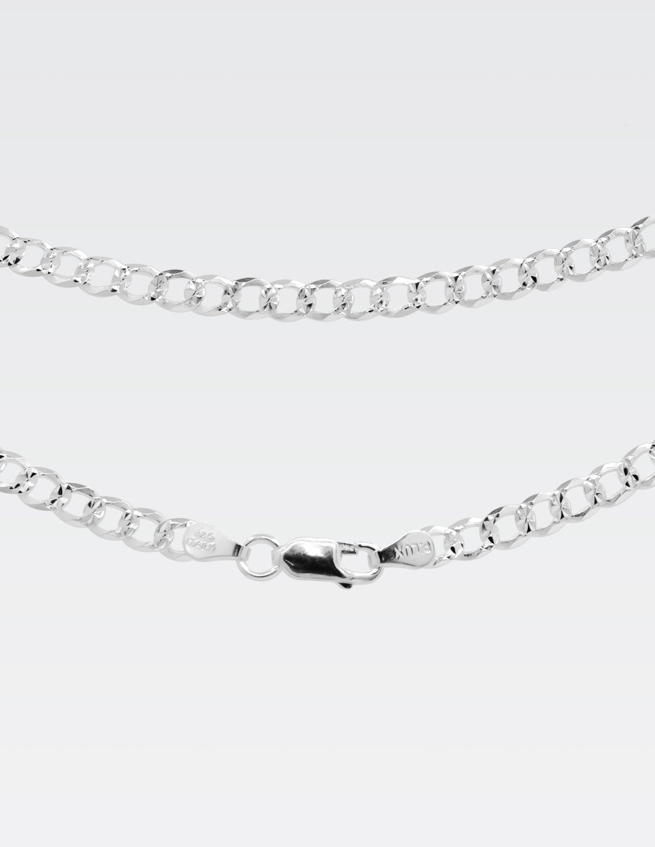 Cadena Cubana Diamantada Plata .925 | 57 CM  ·  5 MM